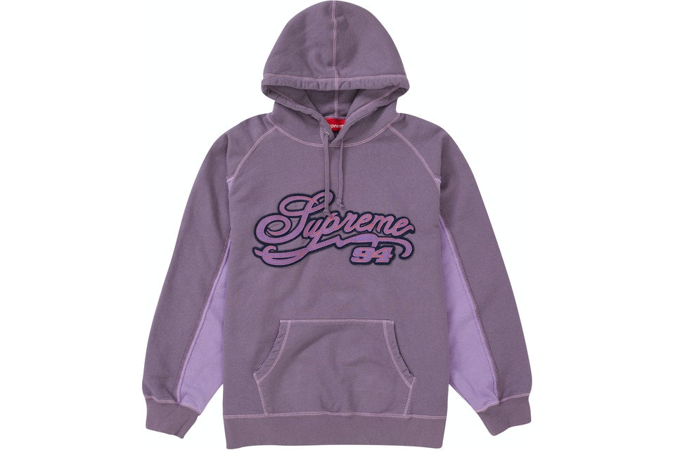 Supreme Paneled Hoodie Purple